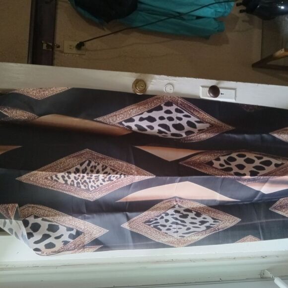 Animal & Geometric Print. Two NEW Curtain Panels. 28"W X 60"L - Picture 2 of 5